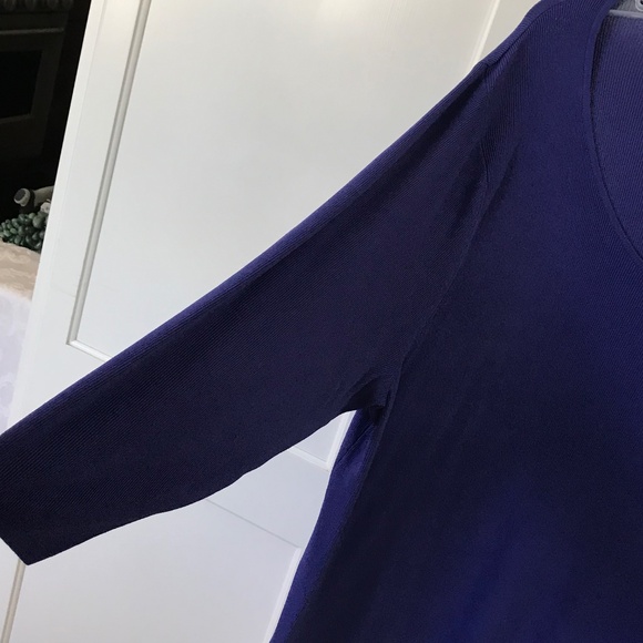 FRENCH LAUNDRY Ribbed Knit Sweater Lightweight Top Purple Women’s Plus Size 3X - Picture 5 of 16